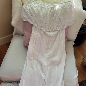 Topshop embroidered broderie anglaise jumpsuit